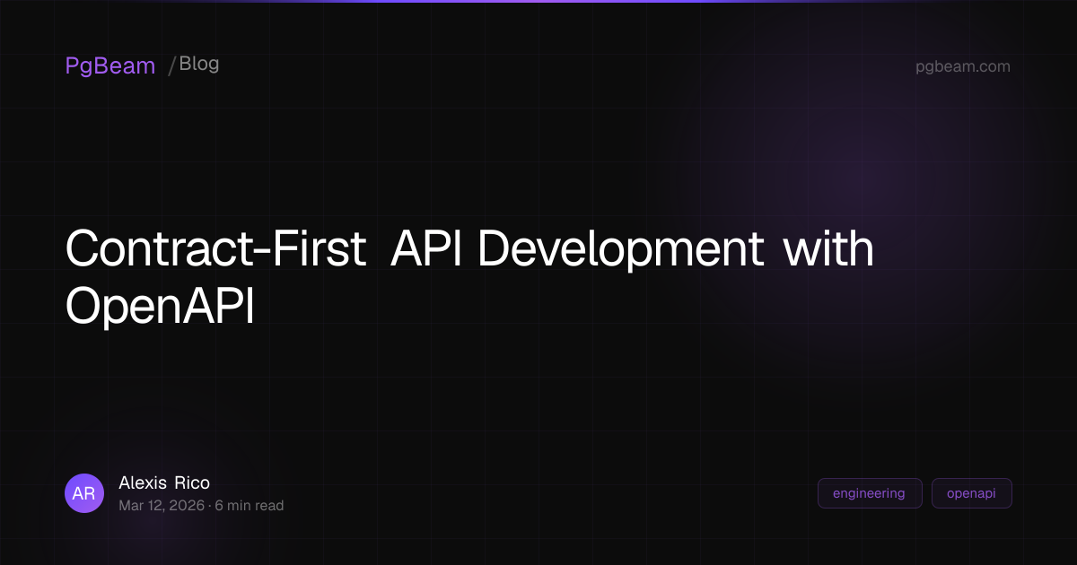 Contract-First API Development with OpenAPI | PgBeam